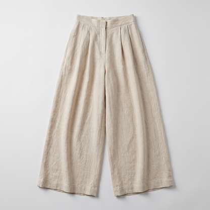 Sunoire avital linen pants garment flatlay 01