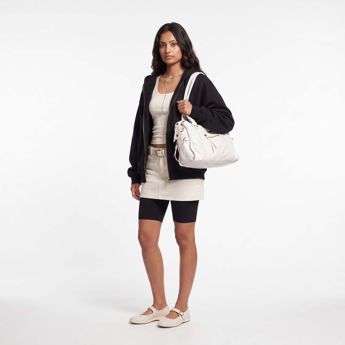 Women's Crossbody Bag, worn by a model