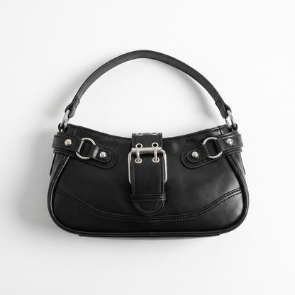 Sunoire bag 10 leopard baguette colorway black garment flatlay 01