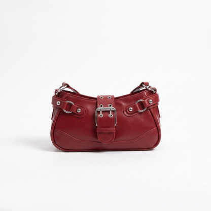 Sunoire bag 10 leopard baguette colorway red garment flatlay 01