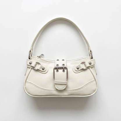 Sunoire bag 10 leopard baguette colorway white garment flatlay 01