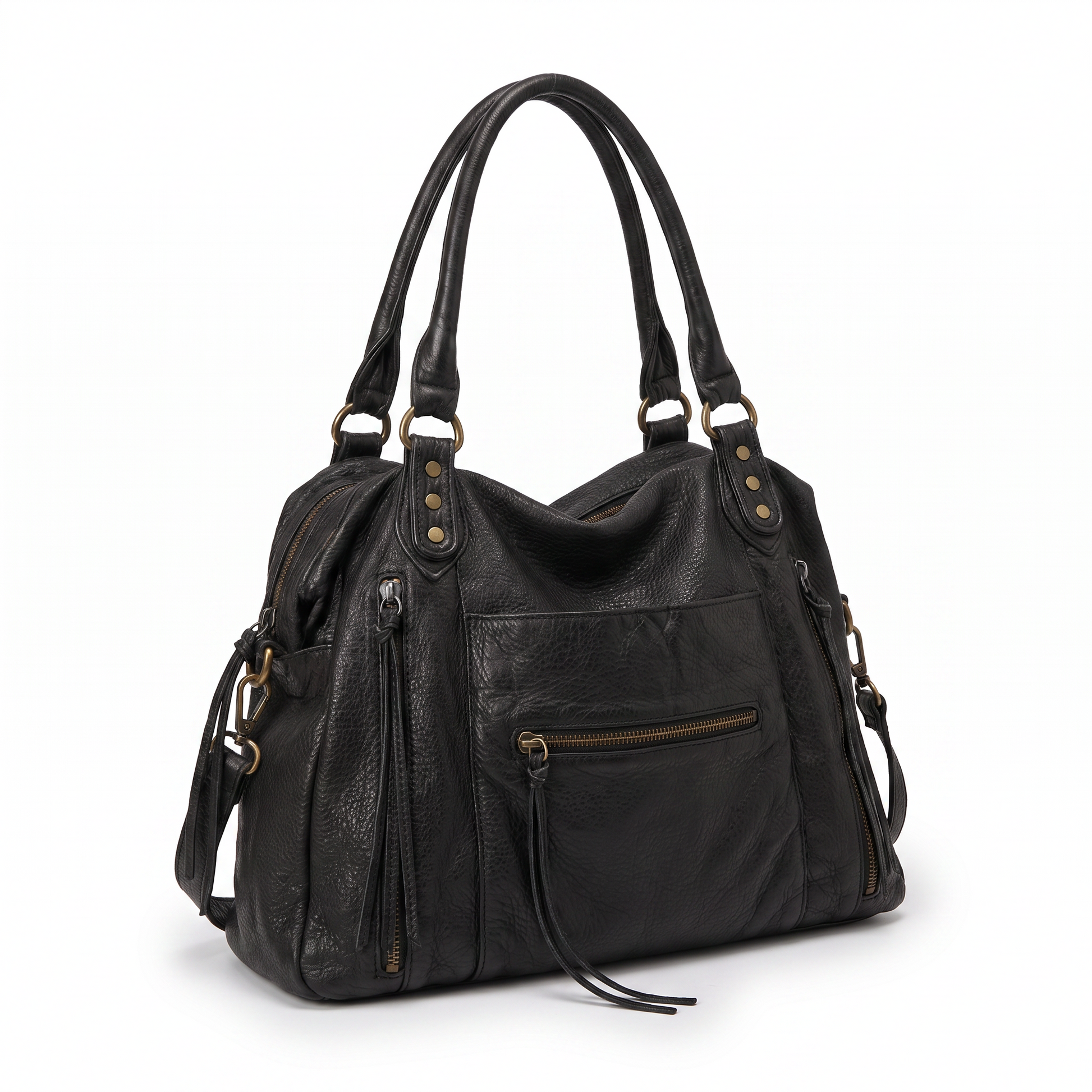 Sunoire bag 11 fringed motorcycle hobo 02 three quarter