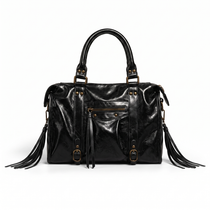 Women's Fringe Crossbody Bag – Black Everyday Casual Crossbody Purse