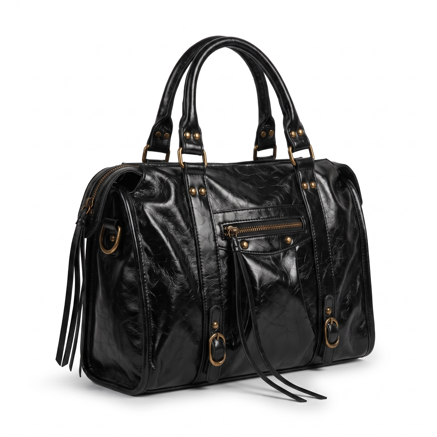 Women's Fringe Crossbody Bag – Black Everyday Casual Crossbody Purse