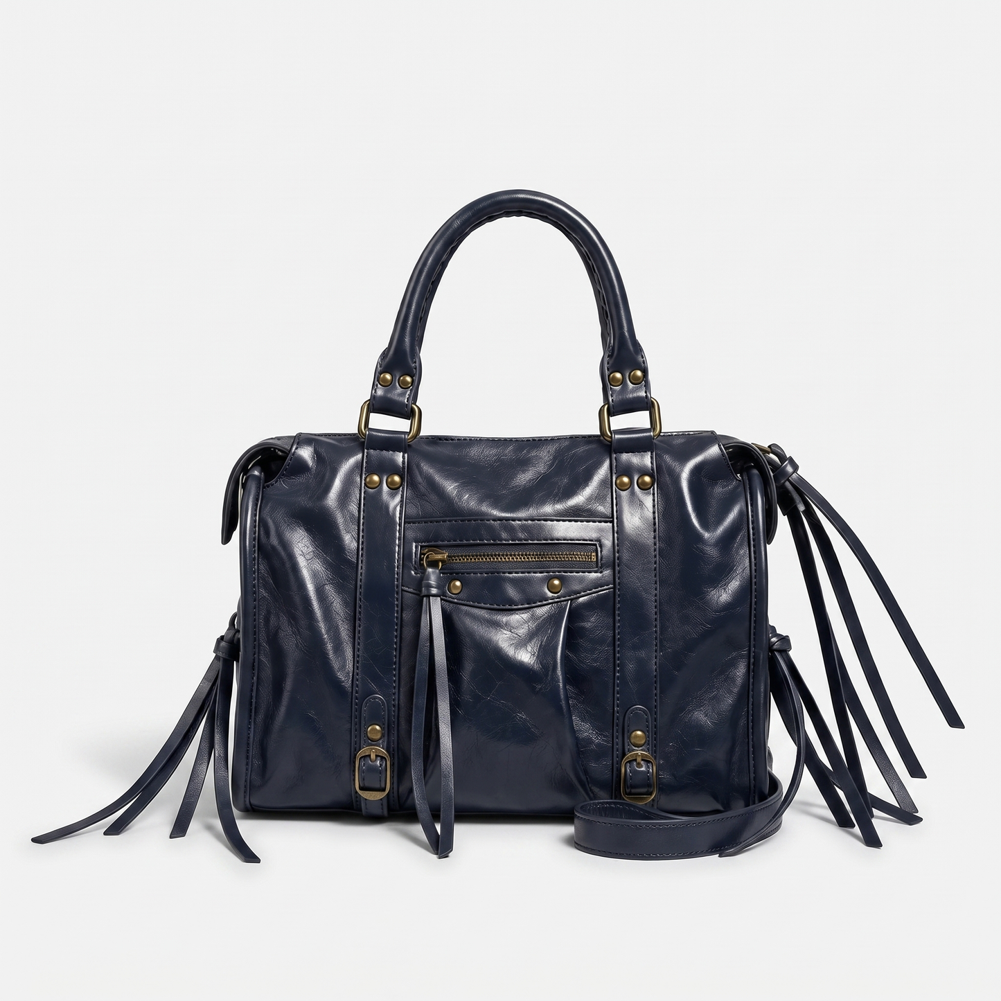 Sunoire bag 12 biker mini tote colorway blue garment flatlay 01