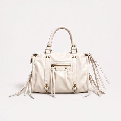 Sunoire bag 12 biker mini tote colorway off white garment flatlay 01