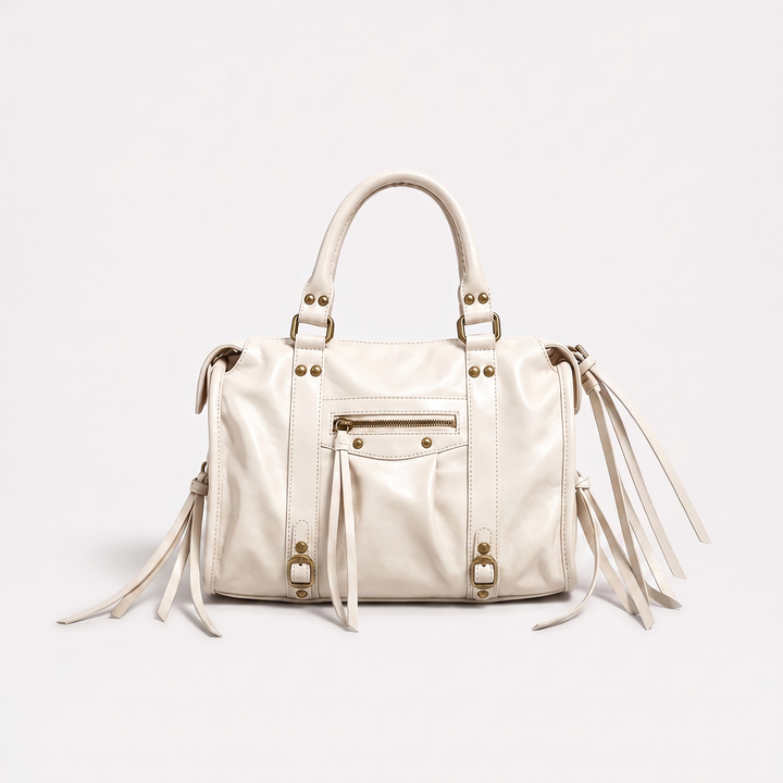 Sunoire bag 12 biker mini tote colorway off white garment flatlay 01
