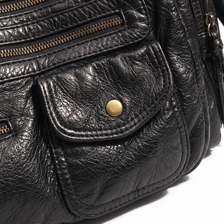Women's Multi-Pocket Shoulder Bag, hardware close-up