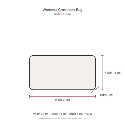 Women's Crossbody Bag, dimensions