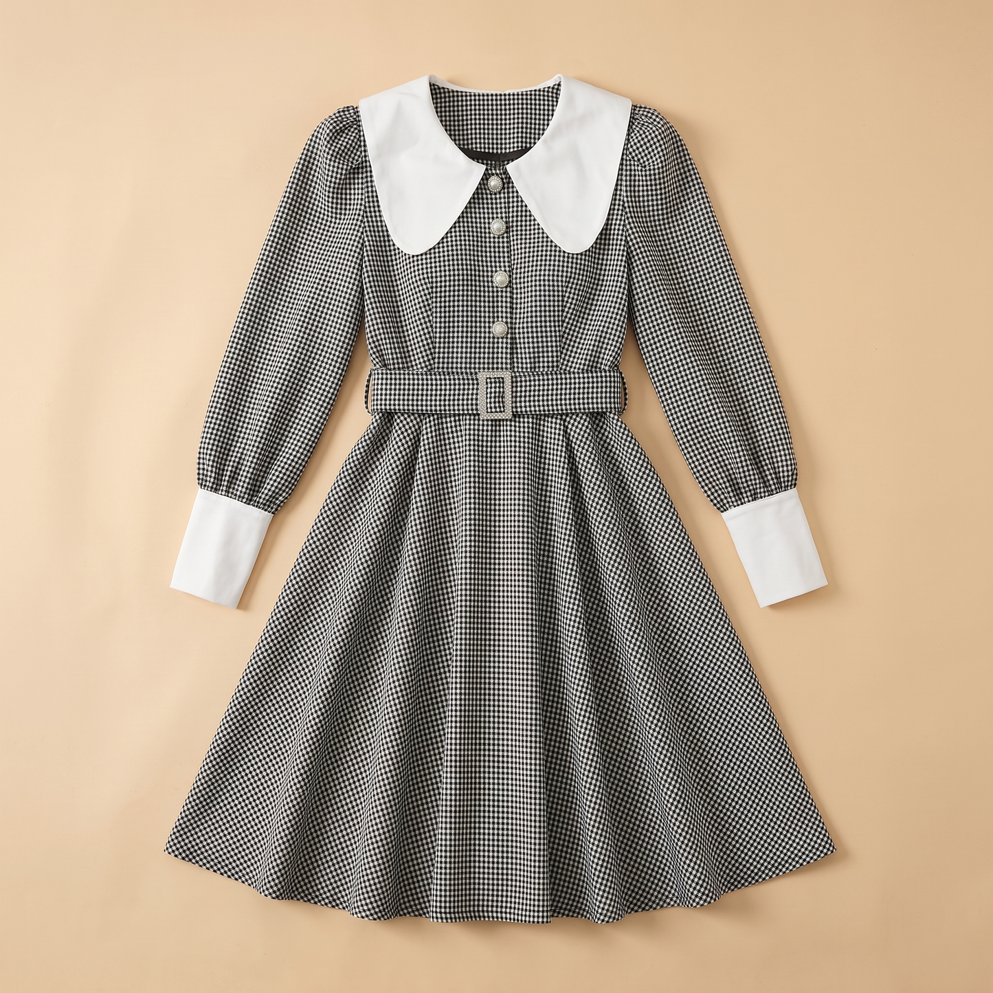 Sunoire bernice black lace dress garment flatlay 01