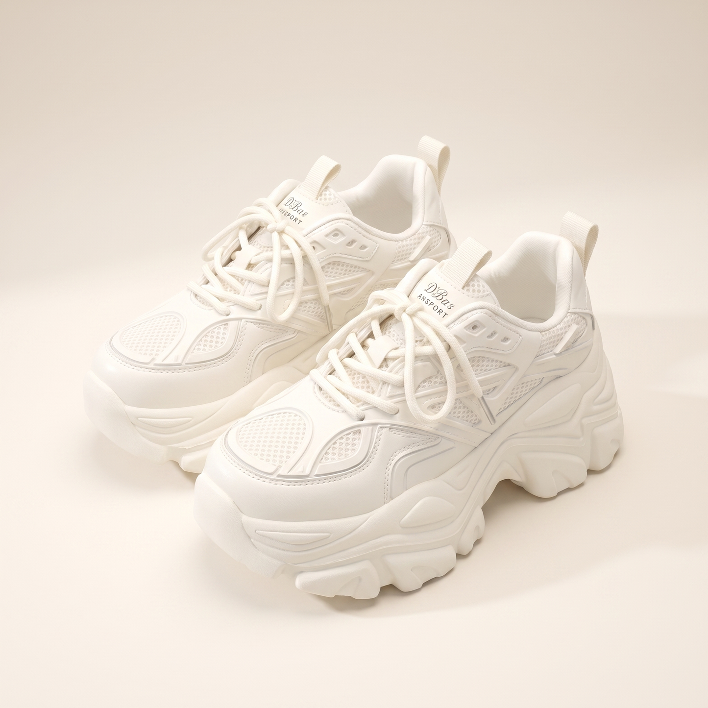 Sunoire bernice white sneakers pair flatlay white