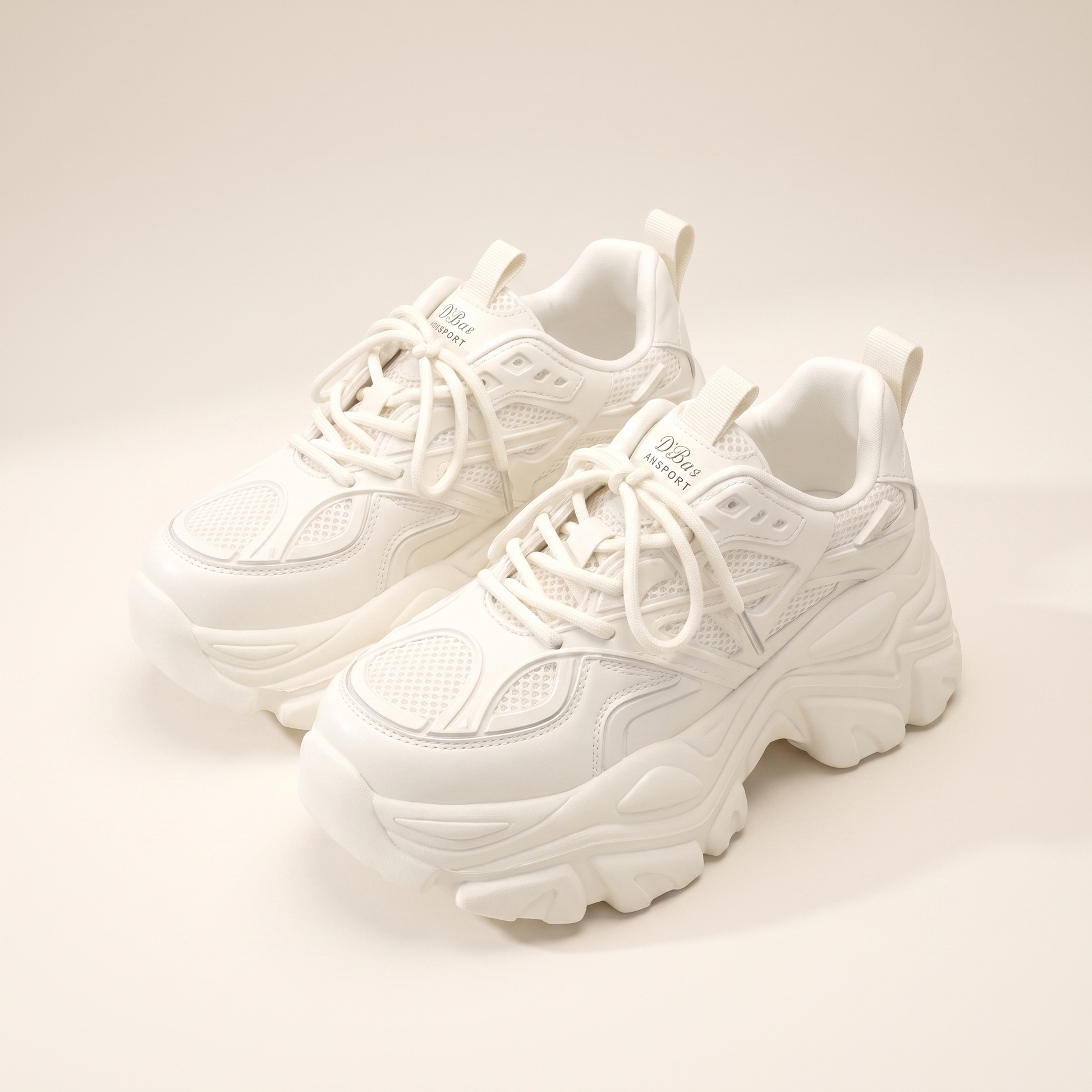 Sunoire bernice white sneakers pair flatlay white