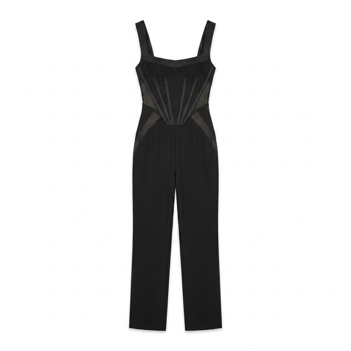 Sunoire black corset jumpsuit mannequin black 01