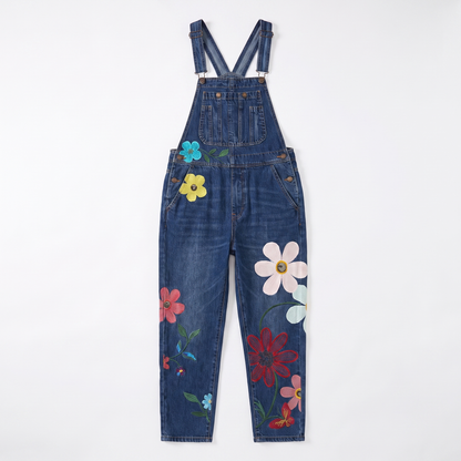 Sunoire bloemen tuinbroek jumpsuit rosie garment flatlay 01