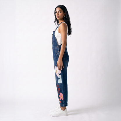 Sunoire bloemen tuinbroek jumpsuit rosie side view 01