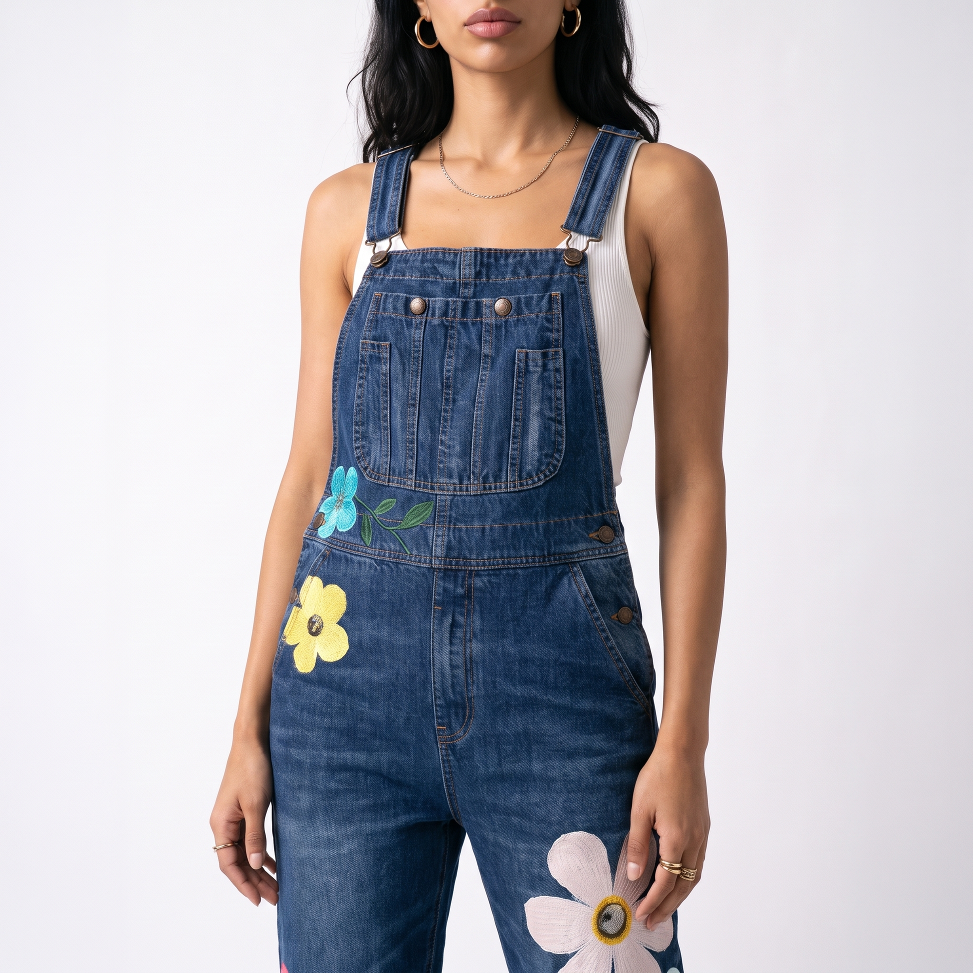 Sunoire bloemen tuinbroek jumpsuit rosie torso crop 01