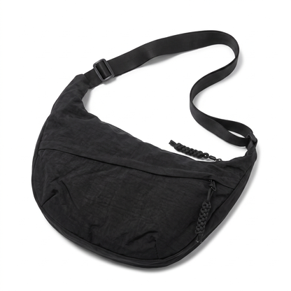 Sunoire camille black slouchy crossbody bag 01 front