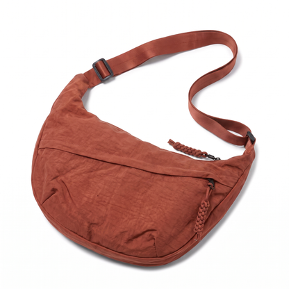 Sunoire camille black slouchy crossbody bag colorway terracotta front hero 01