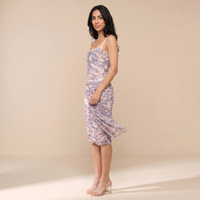 Sunoire caprice midi dress multi butterfly wing side view 01