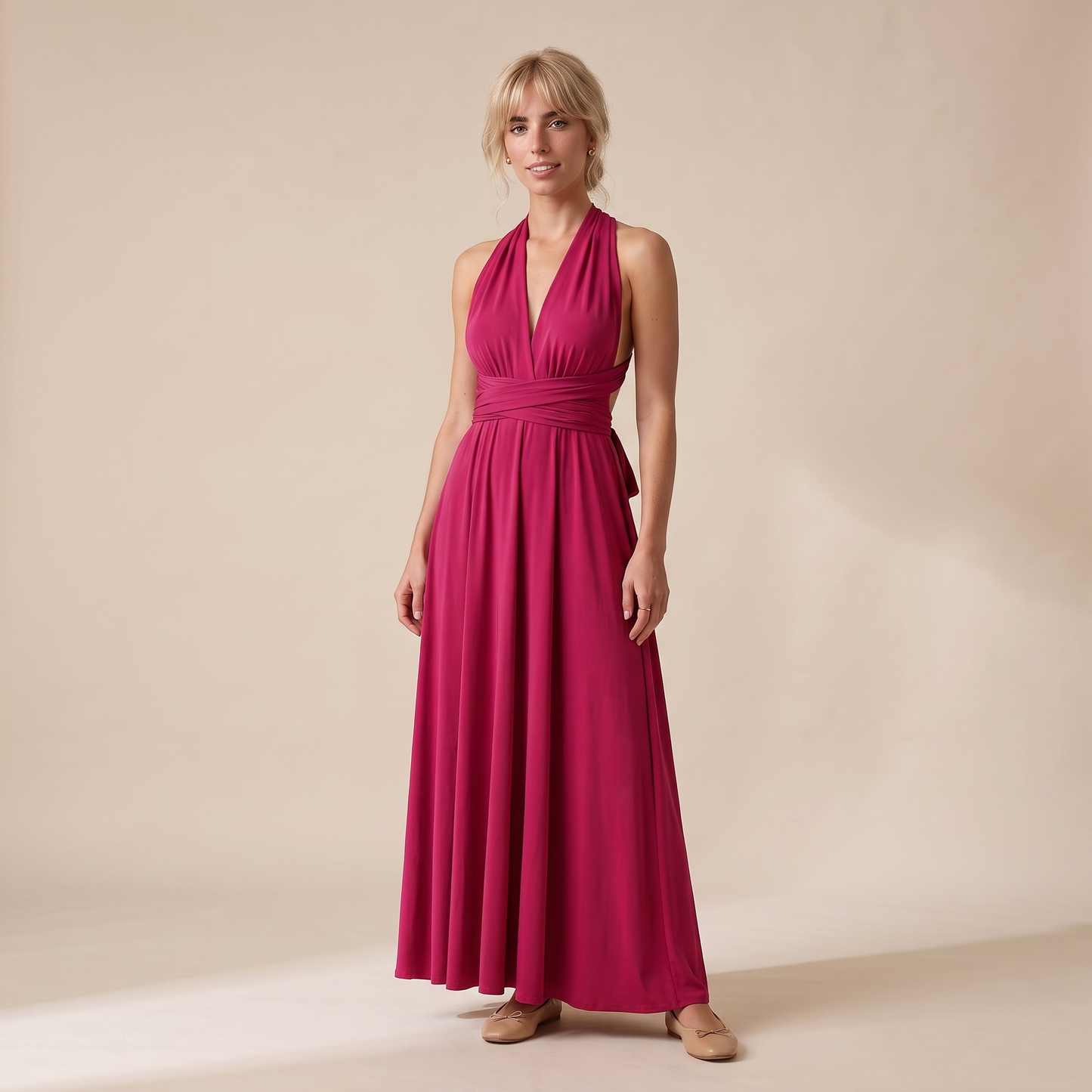 Sunoire carmen dress colorway beige front hero 01