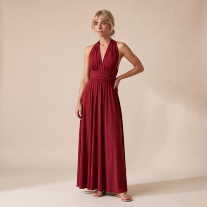 Sunoire carmen dress colorway deep red front hero 01