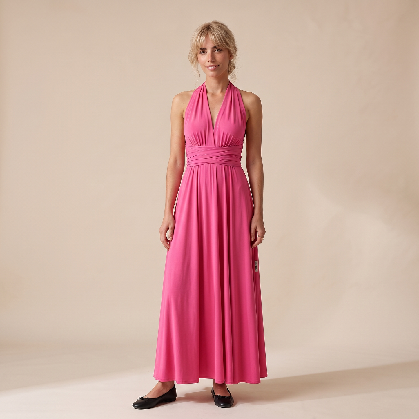 Sunoire carmen dress colorway hot pink front hero 01