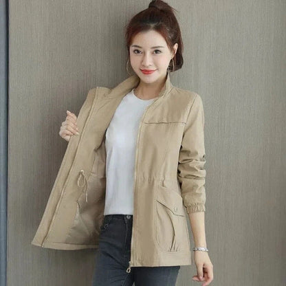 Women’s Lightweight Waterproof Trench Coat in Khaki
