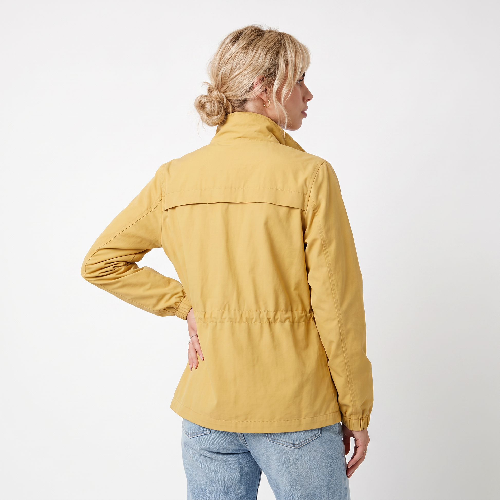 Sunoire catherine women s lightweight waterproof trench coat top back crop 01