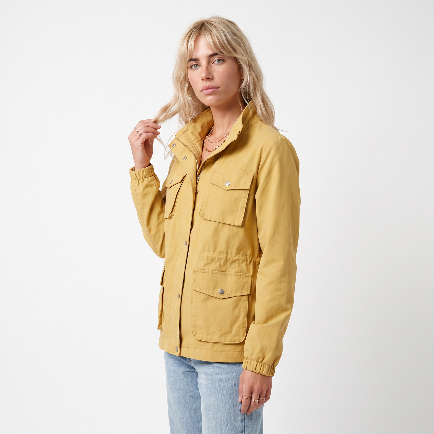 Sunoire catherine women s lightweight waterproof trench coat top crop 3q 01