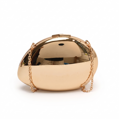 Sunoire celeste gold shell clutch bag 01 front