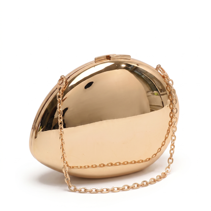 Sunoire celeste gold shell clutch bag 02 three quarter