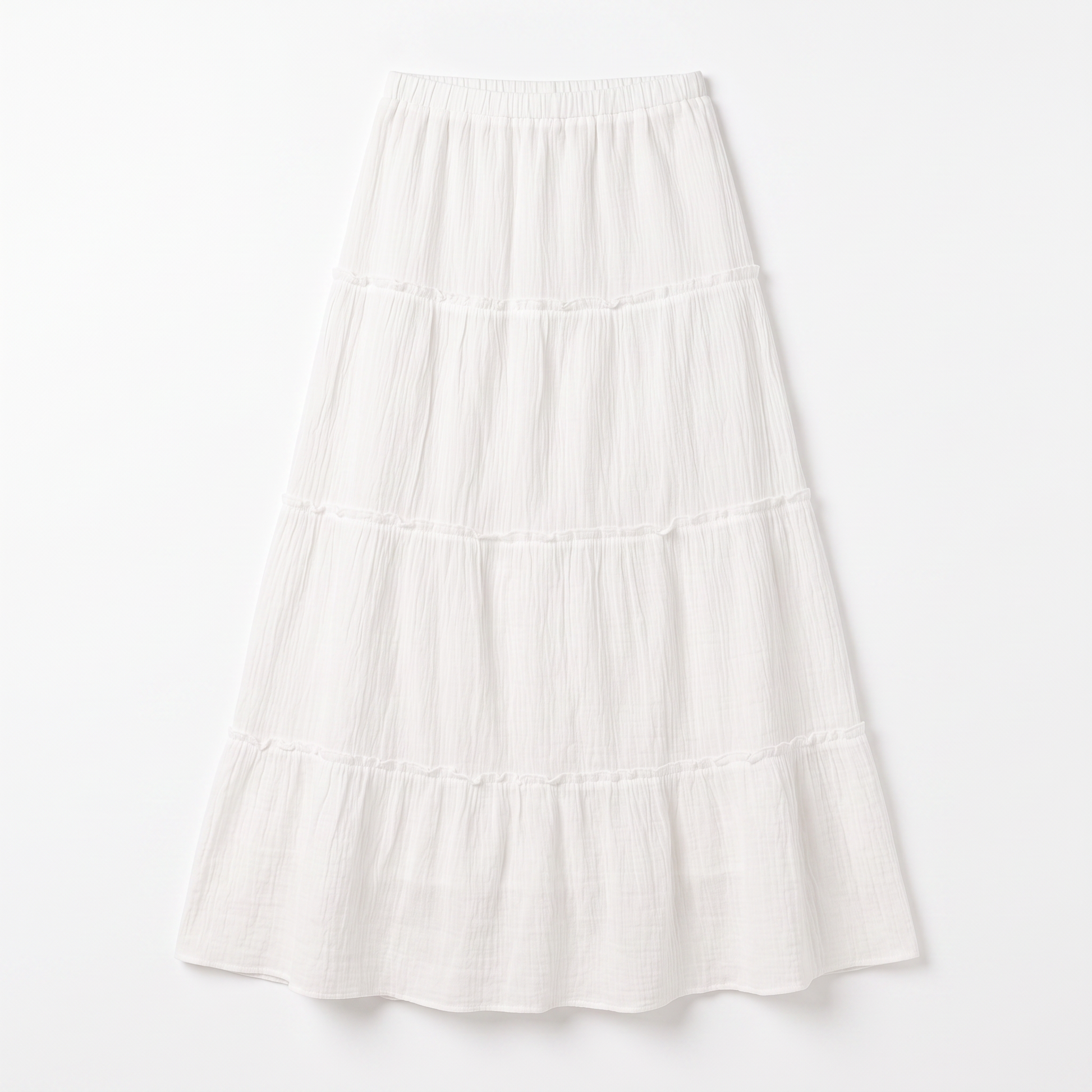 Sunoire charlotte cotton tiered maxi skirt garment flatlay 01