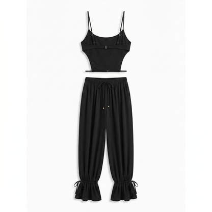 Sunoire chemed spaghetti jogger pants set mannequin black 01
