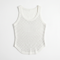 Sunoire chessa u neck rhinestone tank mannequin white 01
