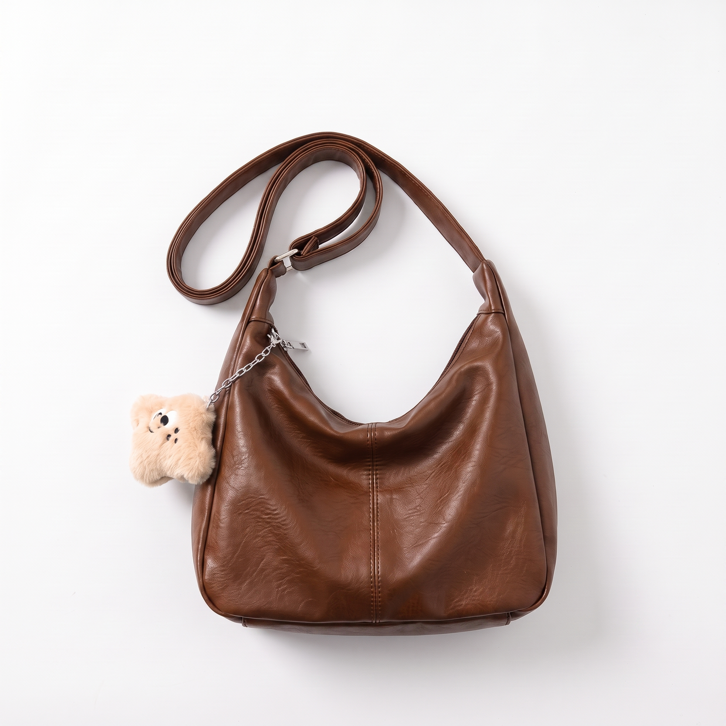 Sunoire colette black slouchy hobo bag colorway brown front hero 01