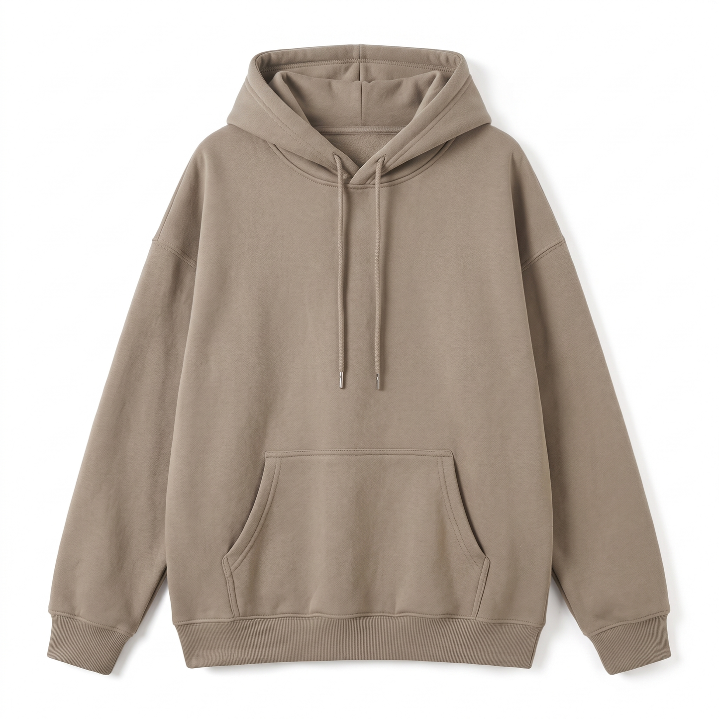 Sunoire customizable men s women s oversized cotton hoodie autumn winter new unlined design 300g fabric weight long length oem service garment flatlay 01