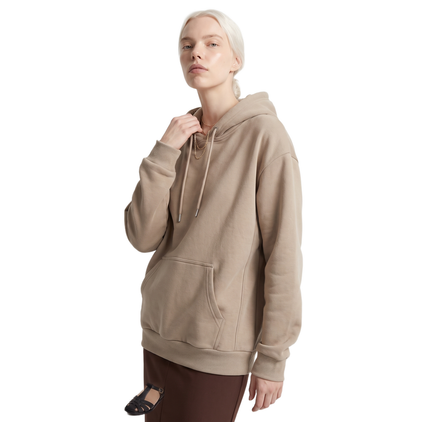 Sunoire customizable men s women s oversized cotton hoodie autumn winter new unlined design 300g fabric weight long length oem service top crop 3q 01
