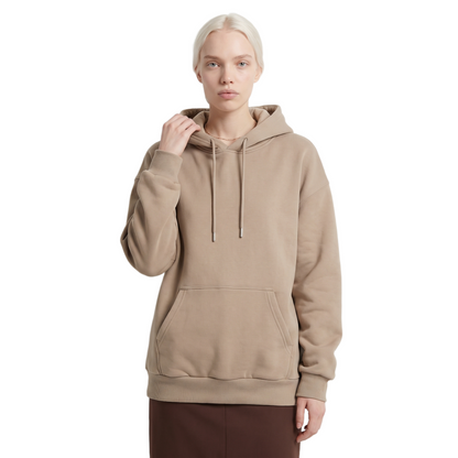 Sunoire customizable men s women s oversized cotton hoodie autumn winter new unlined design 300g fabric weight long length oem service top front crop 01