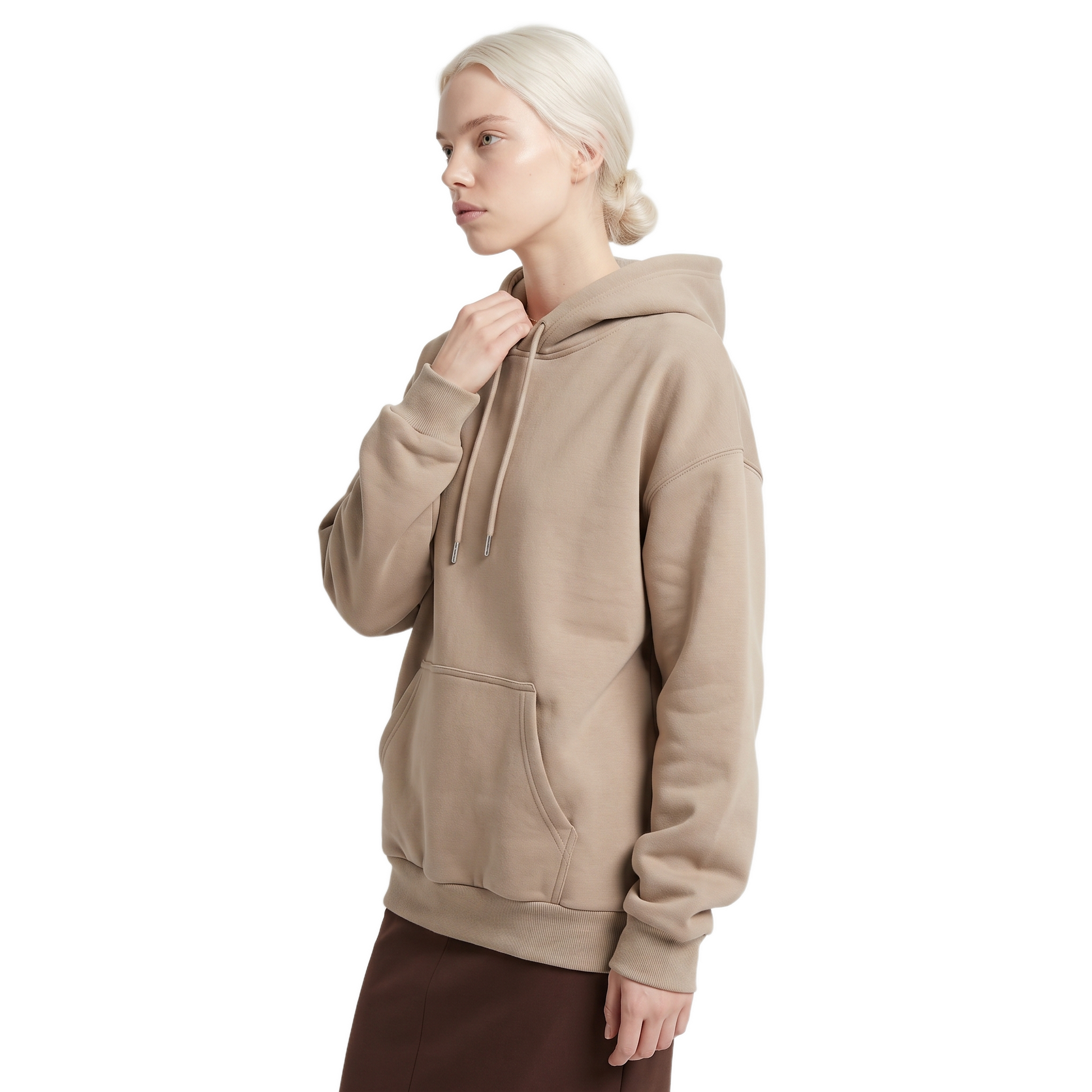 Sunoire customizable men s women s oversized cotton hoodie autumn winter new unlined design 300g fabric weight long length oem service top side crop 01