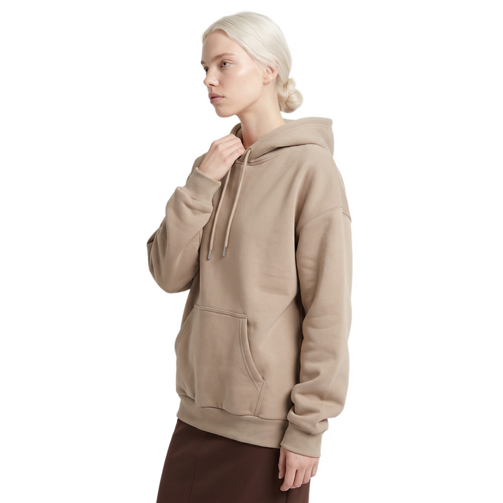 Sunoire customizable men s women s oversized cotton hoodie autumn winter new unlined design 300g fabric weight long length oem service top side crop 01