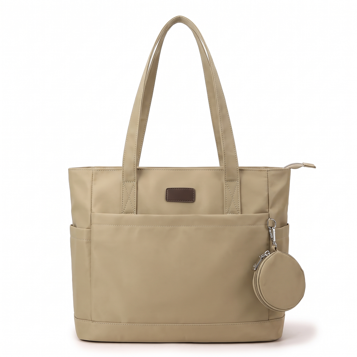 Sunoire customized style logo waterproof large nylon tote bag high quality zipper bag designer women s shoulder bags tote bag 01 front
