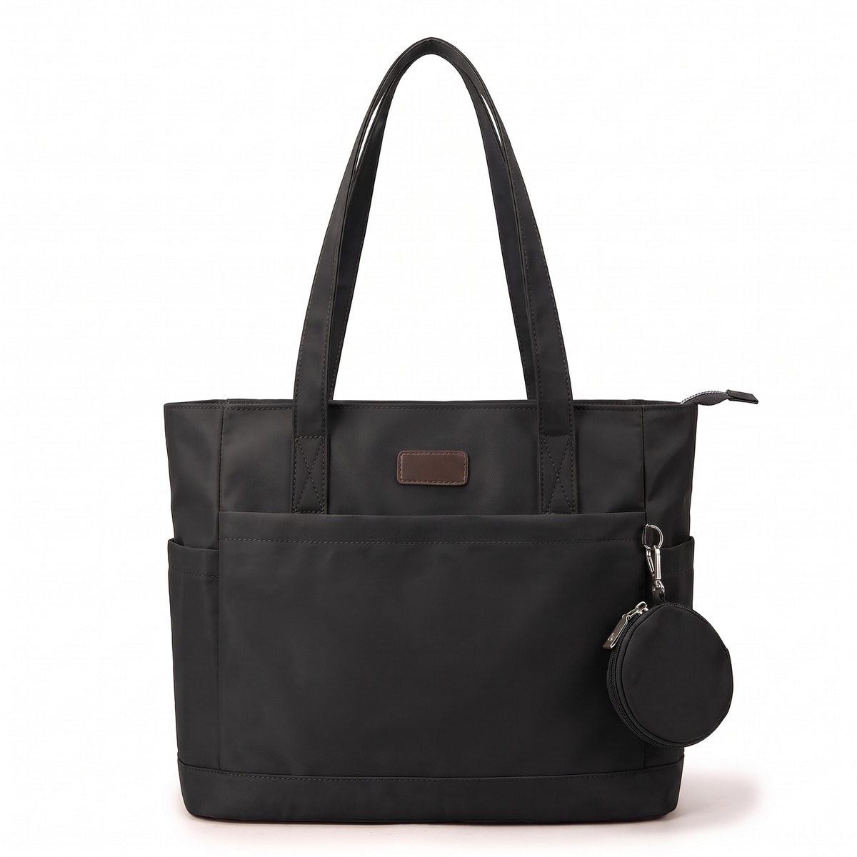 Sunoire customized style logo waterproof large nylon tote bag high quality zipper bag designer women s shoulder bags tote bag colorway black
