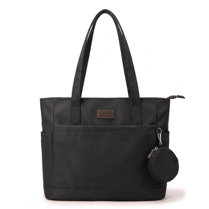 Sunoire customized style logo waterproof large nylon tote bag high quality zipper bag designer women s shoulder bags tote bag colorway black