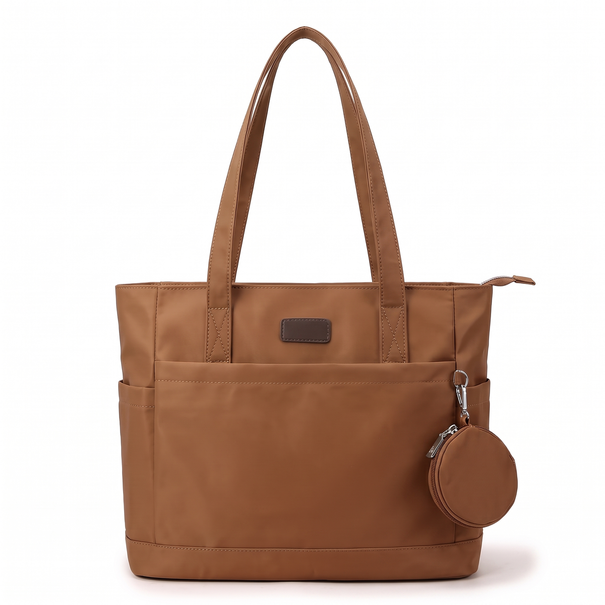 Sunoire customized style logo waterproof large nylon tote bag high quality zipper bag designer women s shoulder bags tote bag colorway brown