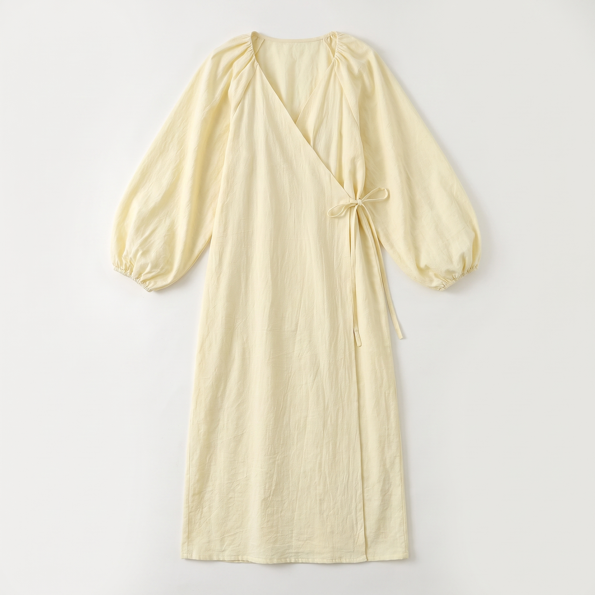 Sunoire cynzia yellow dress garment flatlay 01