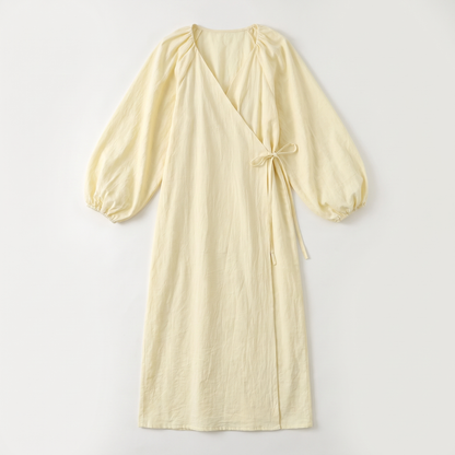 Sunoire cynzia yellow dress garment flatlay 01