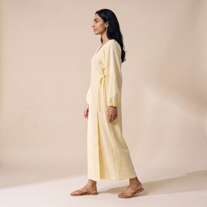 Sunoire cynzia yellow dress side view 01