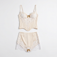 Sunoire danyale spaghetti lace satin skirt set mannequin default 01