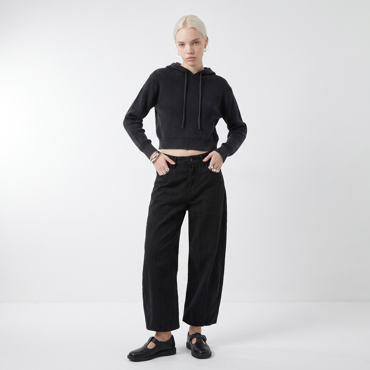 Sunoire dark gray wide leg jeans for women new arrival of early spring 2026 autumn and winter high waisted loose lazy straight pants front hero 01