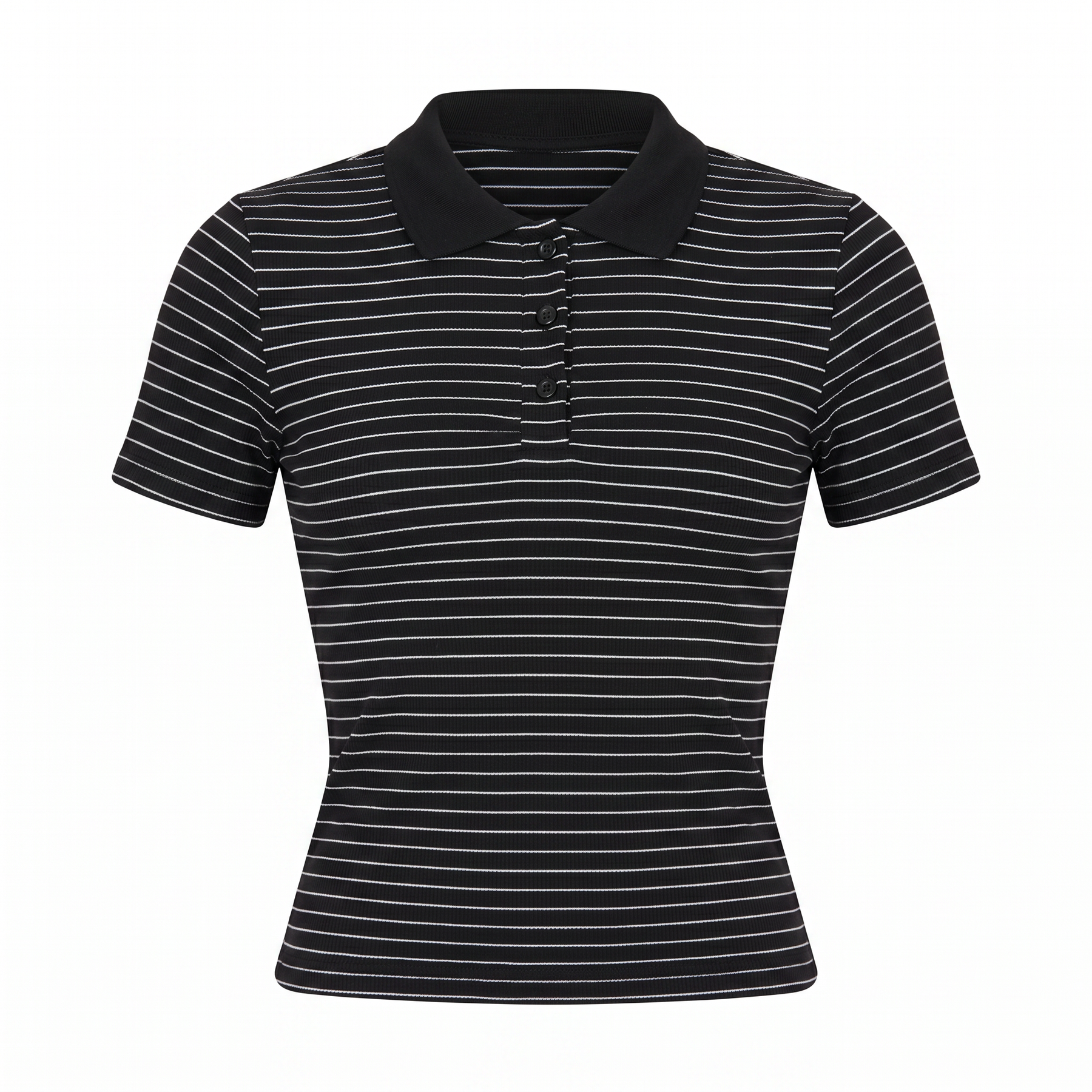 Sunoire earned it striped polo top black white mannequin black white 01